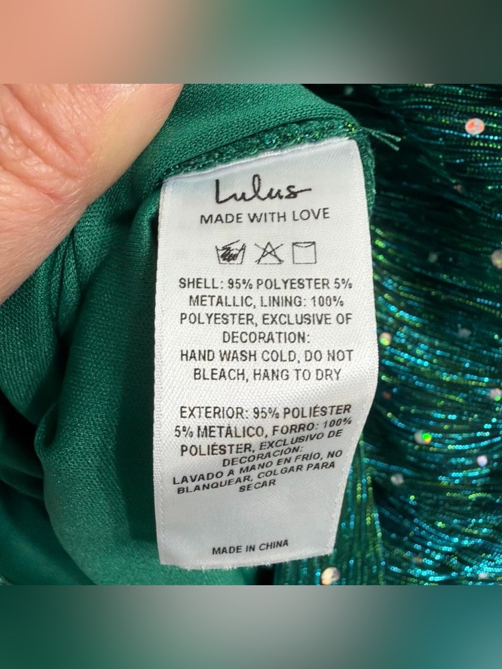 NWT Lulus Emerald Ruched Sequin Spaghetti Strap Mini Dress S Hoco Semi-Formal - Picture 3 of 7